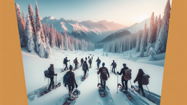 Schneeschuhwanderung durch den verschneiten Kaukasus