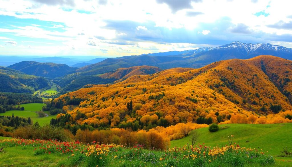 Georgien Landschaft Jahreszeiten