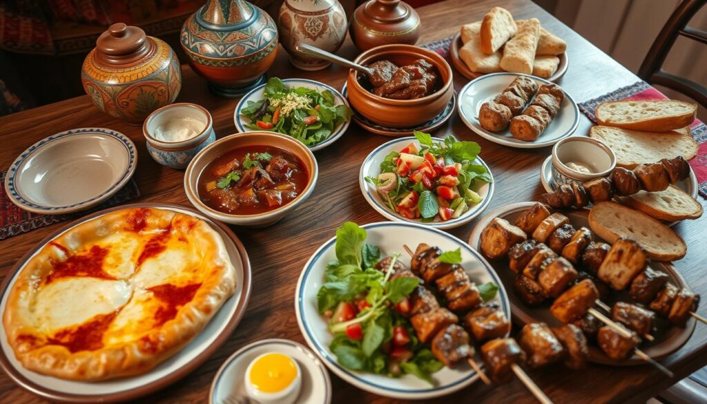 Kachetische Gerichte traditionelle georgische Speisen