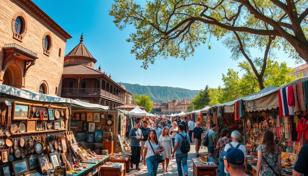 Trockene Brücke Flohmarkt in Tiflis Trockene Brücke Flohmarkt in Tiflis