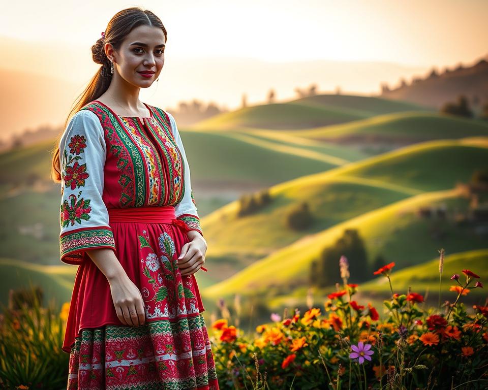 Georgische Farbsymbolik in traditioneller Kleidung