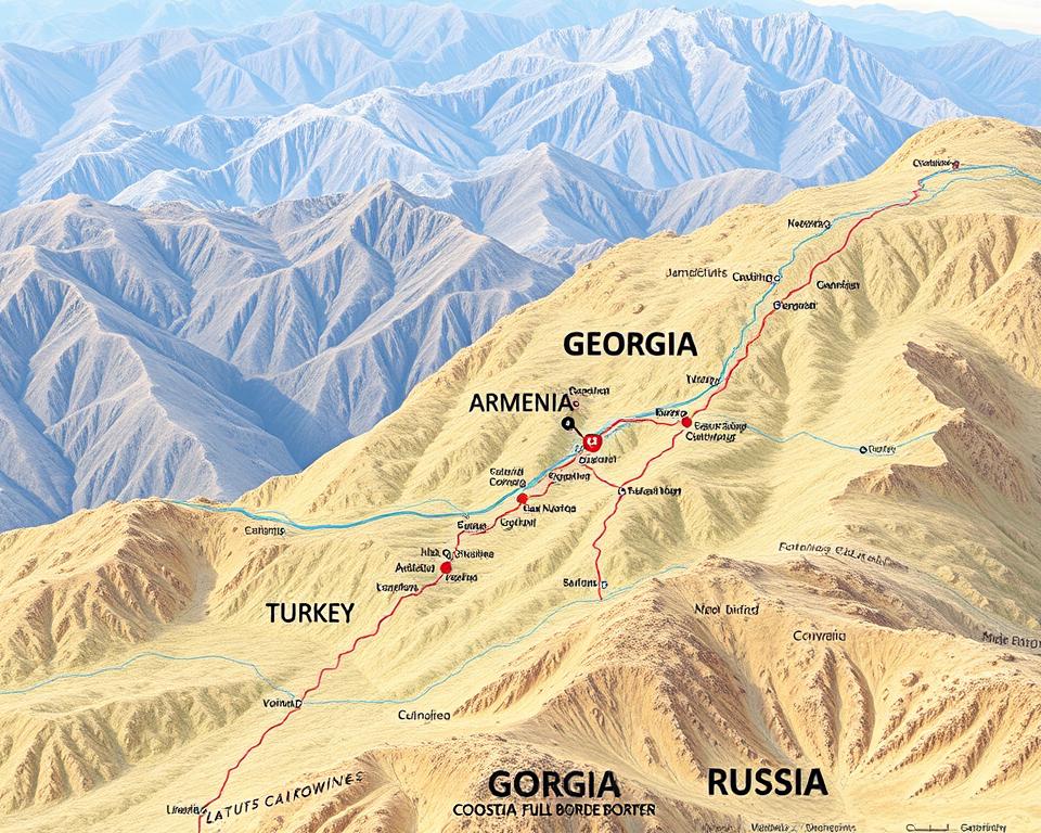 Grenzübergänge Georgien Landkarte