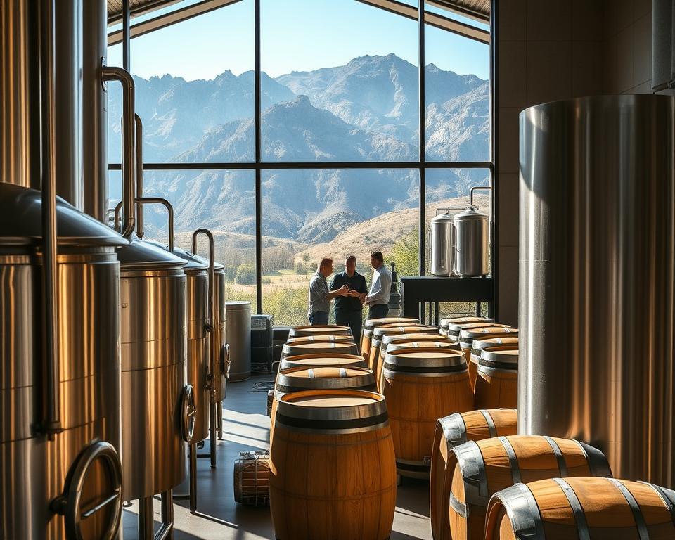 Moderne Weinproduktion in Georgien