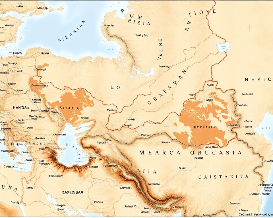 Politische Karte des Kaukasus