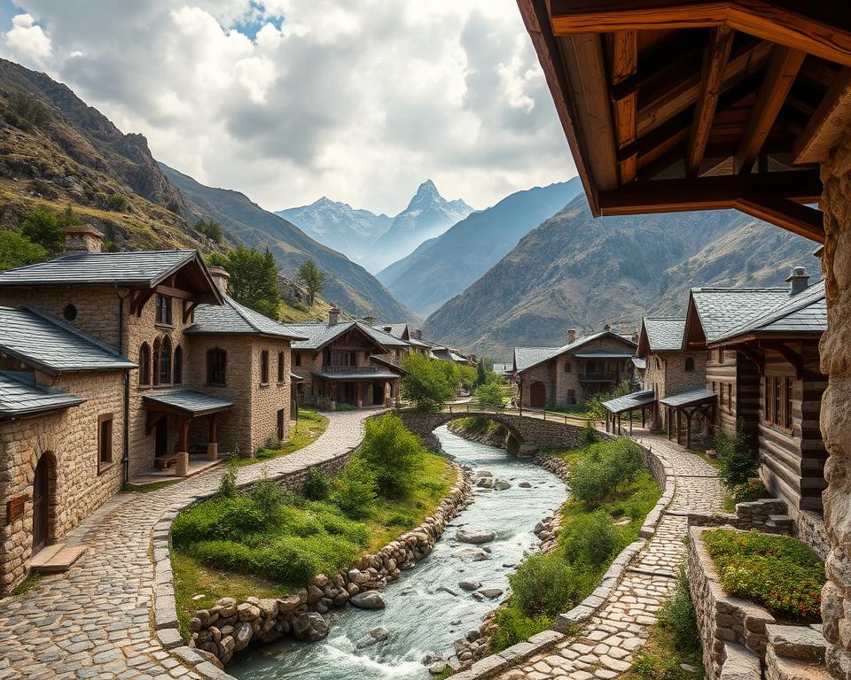 Traditionelle Dörfer in Tuschetien