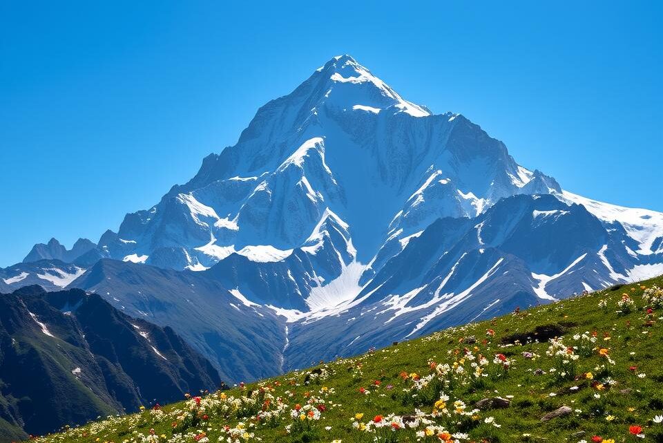Der höchster Berg Georgien – Schchara in Kaukasus